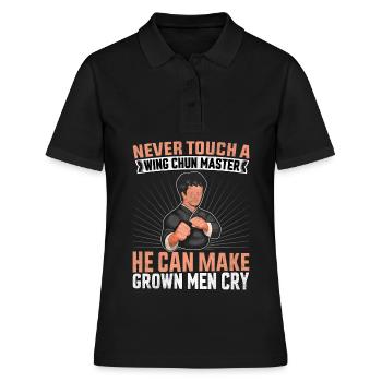 Never touch a Wing Chun Master he can make grown - Women's Polo Shirt - black - Front - Ailine (174cm)