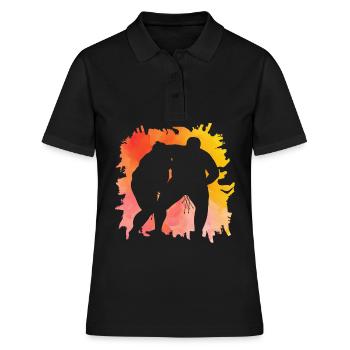 Sumo - Frauen Polo Shirt - Schwarz - Vorne - Ailine (174cm)