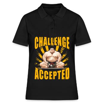 Challenge Accepted Sumo - Women's Polo Shirt - black - Front - Ailine (174cm)