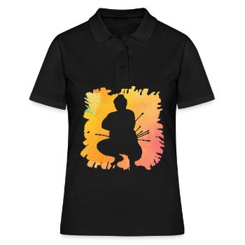 Sumo - Frauen Polo Shirt - Schwarz - Vorne - Ailine (174cm)