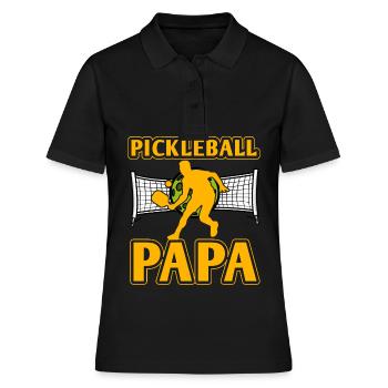Pickleball Papa - Women's Polo Shirt - black - Front - Ailine (174cm)