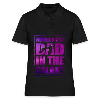 Vater Nummer eins in der Galaxis - Frauen Polo Shirt - Schwarz - Vorne - Ailine (174cm)