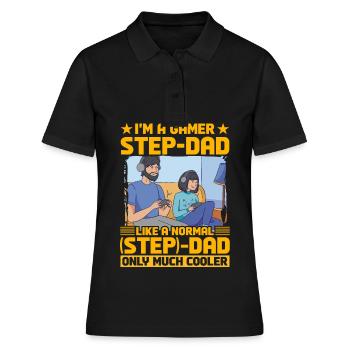 I'm a Gamer Step-Dad like a normal Step-Dad - Women's Polo Shirt - black - Front - Ailine (174cm)