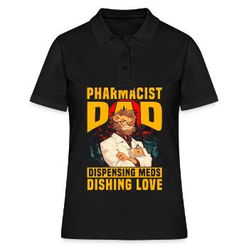 Apotheker Papa gibt Medikamente aus Liebe aus - Frauen Polo Shirt - Schwarz - Vorne - Ailine (174cm)