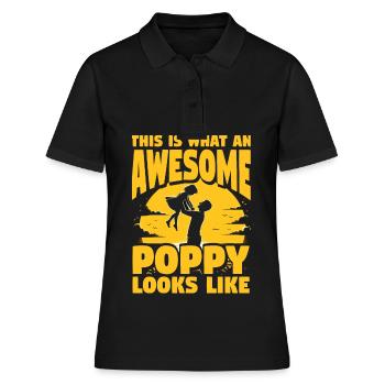 So sieht ein fantastischer Poppy aus - Frauen Polo Shirt - Schwarz - Vorne - Ailine (174cm)