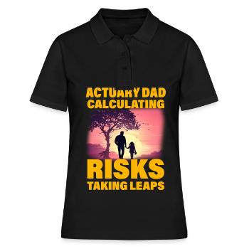 Aktuar Papa Risiken berechnen und Sprünge machen - Frauen Polo Shirt - Schwarz - Vorne - Ailine (174cm)