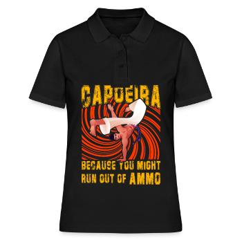 Capoeira, weil dir die Munition ausgehen könnte - Frauen Polo Shirt - Schwarz - Vorne - Ailine (174cm)