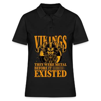 Vikings, ils étaient du métal avant qu’il n’existe - Polo Femme - noir - Devant - Ailine (174cm)