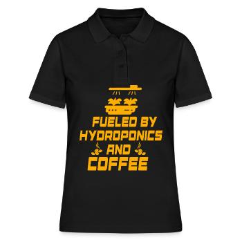 Fueled by Hydroponics and Coffee - Women's Polo Shirt - black - Front - Ailine (174cm)