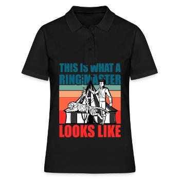 So sieht ein Ringmeister luke aus - Frauen Polo Shirt - Schwarz - Vorne - Ailine (174cm)