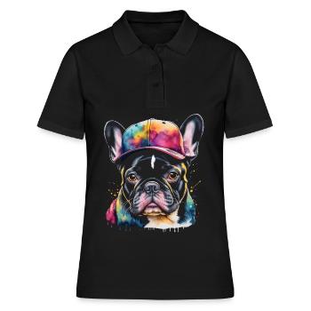 French Bulldog Snapback Cap Frenchie Dog - Women's Polo Shirt - black - Front - Ailine (174cm)
