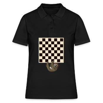 Schachbrett Schachspieler Schachprofi Geschenk - Frauen Polo Shirt - Schwarz - Vorne - Ailine (174cm)