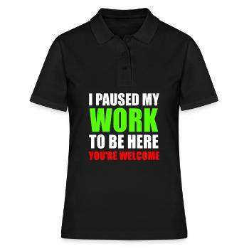 Workaholic Arbeiter Lustiger Spruch Geschenk - Frauen Polo Shirt - Schwarz - Vorne - Ailine (174cm)