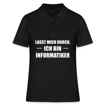 Computer Scientist Saying Computer Science Student Gift - Women's Polo Shirt - black - Front - Ailine (174cm)