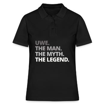 Uwe Spruch Geschenk - Frauen Polo Shirt - Schwarz - Vorne - Ailine (174cm)