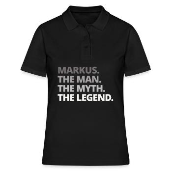 Markus Name Spruch Geschenk - Frauen Polo Shirt - Schwarz - Vorne - Ailine (174cm)