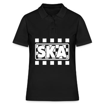 Ska Music chessboard logo - Women's Polo Shirt - black - Front - Ailine (174cm)