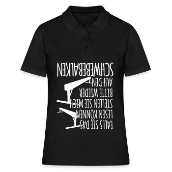 Turnen Handstand Schwebebalken - Frauen Polo Shirt - Schwarz - Vorne - Ailine (174cm)
