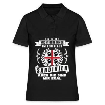 Sardinien Italien Urlaub Sardegna - Frauen Polo Shirt - Schwarz - Vorne - Ailine (174cm)