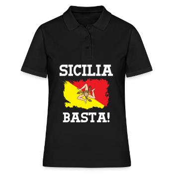 Sicile Rengaine - Sicilia - Polo Femme - noir - Devant - Ailine (174cm)