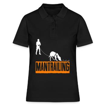 Mantrailing Chien de sauvetage chien traqueur - Polo Femme - noir - Devant - Ailine (174cm)