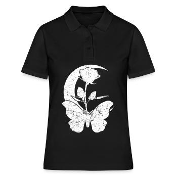 Motten Lune Rose Motte - Polo Femme - noir - Devant - Ailine (174cm)