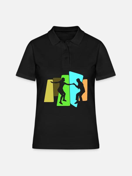 Boogie Woogie Swing Danse rétro - Polo Femme - noir
