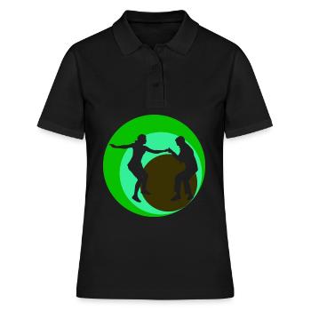 Boogie Woogie tanzen Retro Tänzer - Frauen Polo Shirt - Schwarz - Vorne - Ailine (174cm)