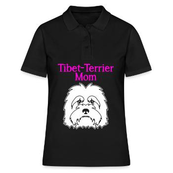 Terrier tibétain Maman Maman Terrier tibétain - Polo Femme - noir - Devant - Ailine (174cm)