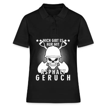 Straßenwärter Asphalt Straßenmeisterei - Frauen Polo Shirt - Schwarz - Vorne - Ailine (174cm)