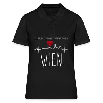 Vienne Architecture ECG Bâtiment Coeur Viennois - Polo Femme - noir - Devant - Ailine (174cm)