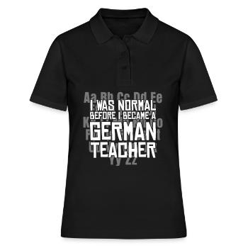 Professeur d’allemand Professeur d’allemand Professeur d’allemand - Polo Femme - noir - Devant - Ailine (174cm)