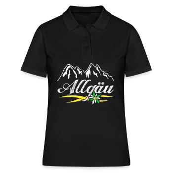 Alpes de l’Allgäu Edelweiss Allgäuer - Polo Femme - noir - Devant - Ailine (174cm)