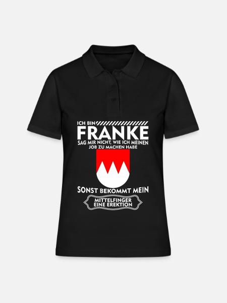 Franken Mittelfinger Frankenland Franke - Frauen Polo Shirt - Schwarz