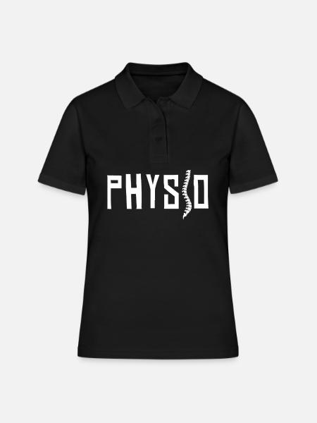 Physio Wirbelsäule Physiotherapie - Frauen Polo Shirt - Schwarz