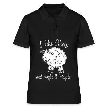 Moutons Moutons Moutons - Polo Femme - noir - Devant - Ailine (174cm)