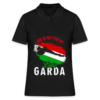 Lake Garda Lago di Garda - Women's Polo Shirt - black - Front - Ailine (174cm)