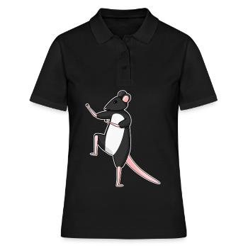 Qigong Qi Gong Souris Chigong - Polo Femme - noir - Devant - Ailine (174cm)