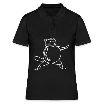 Qigong Qi Gong Chat Chigong - Polo Femme - noir - Devant - Ailine (174cm)