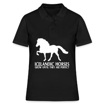 Cheval islandais Cheval parfait Chevaux islandais - Polo Femme - noir - Devant - Ailine (174cm)