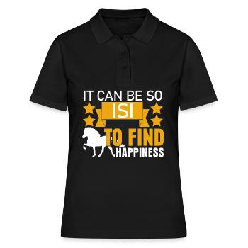 Cheval islandais Tölt Chevaux islandais - Polo Femme - noir - Devant - Ailine (174cm)