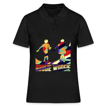 Boogie Woogie Boogie-Woogie Tanzen Swing - Frauen Polo Shirt - Schwarz - Vorne - Ailine (174cm)