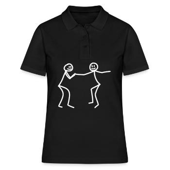 Boogie Woogie Swing Tänzer Boogie-Woogie - Frauen Polo Shirt - Schwarz - Vorne - Ailine (174cm)