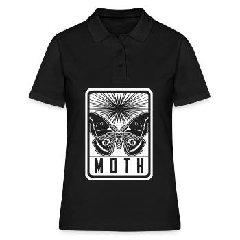 Moth Motten Tarot Motte Occulte Goth - Polo Femme - noir - Devant - Ailine (174cm)