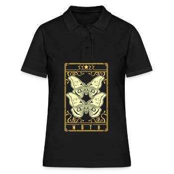 Papillon de nuit Tarot Motten Occult Motte Goth - Polo Femme - noir - Devant - Ailine (174cm)