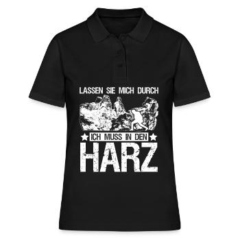 Harz Harzer Brocken - Frauen Polo Shirt - Schwarz - Vorne - Ailine (174cm)
