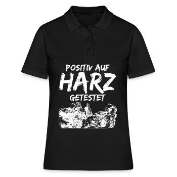 Harz Harzer Urlaub Wandern Brocken - Frauen Polo Shirt - Schwarz - Vorne - Ailine (174cm)