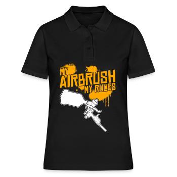 Peintre de voiture Airbrush Joke Painter - Polo Femme - noir - Devant - Ailine (174cm)