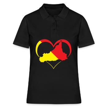 Sicile Île Italie Coeur Sicile - Polo Femme - noir - Devant - Ailine (174cm)