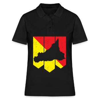 Drapeau de la Sicile Italie Sicile - Polo Femme - noir - Devant - Ailine (174cm)